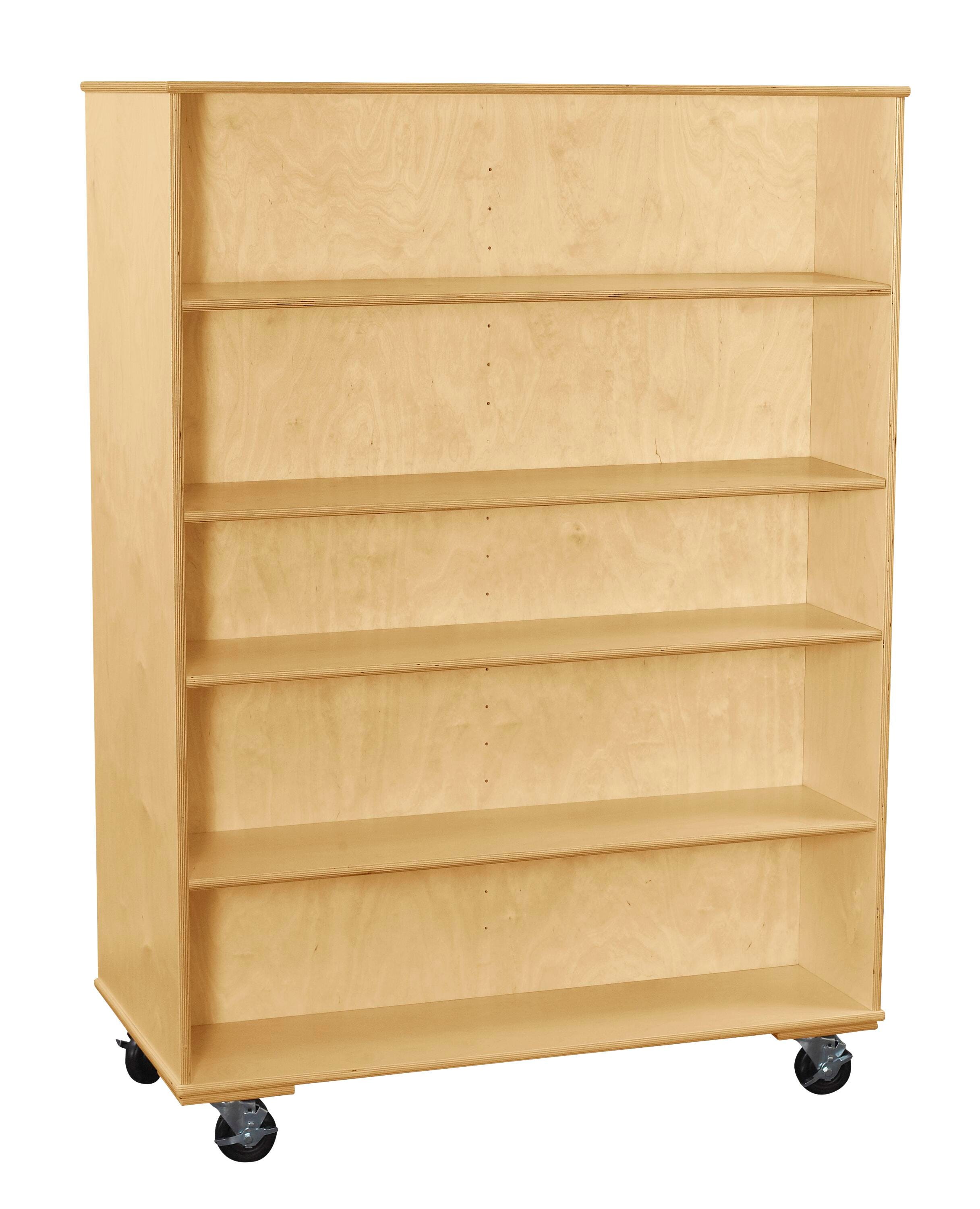 Classroom Select Mobile Adjustable Shelf Bookcase, Double Sided, 48 x 24 x 67 Inches 1467857